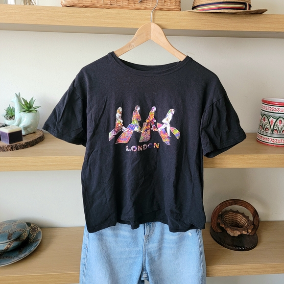 Tops - Beatles rock band abbey road graphic t shirt vintage retro y2k style